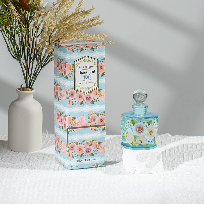 Elegantný okrúhly sklenený rákosový difúzor na fľašu na deň matiek