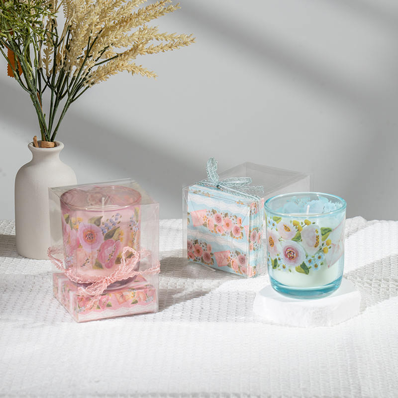 Vonné sviečky okrúhle sklenené poháre ku Dňu matiek-výrobca sójových sviečok