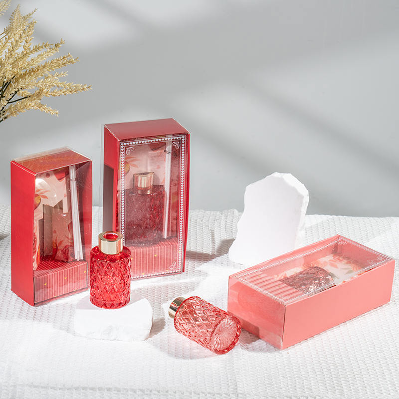 Valantínska okrúhla fľaša trstinový difuzér-domáci výrobca aróma difuzéra