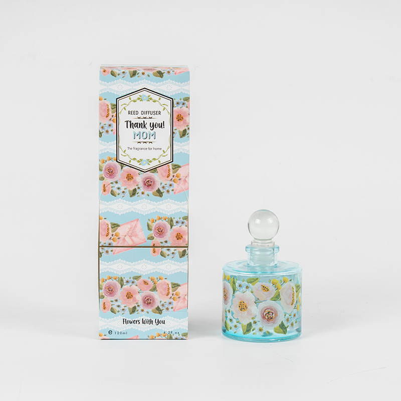 Elegantný okrúhly sklenený rákosový difúzor na fľašu na deň matiek