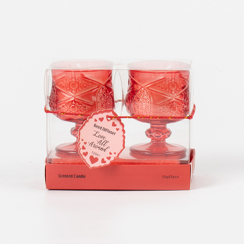 Valentine classic stylsh cup vonná sviečka 2ks set-ogranic eco sójový vosk set sviečok výrobca