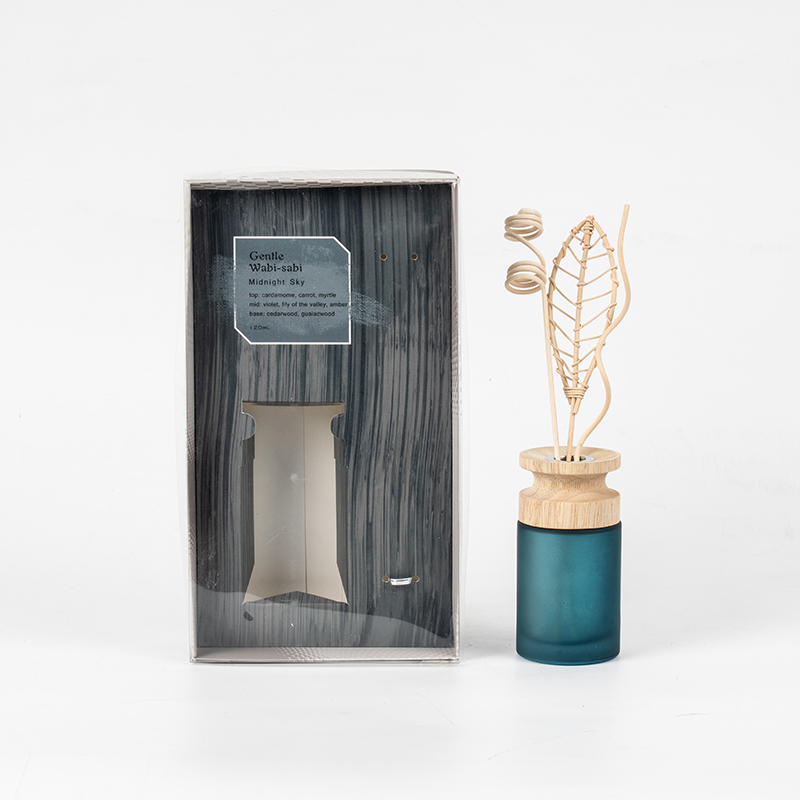Vysoko cylindrická sklenená banka prémiový trstinový difúzor s dreveným tyčinkovým aromatickým difúzorom predajca