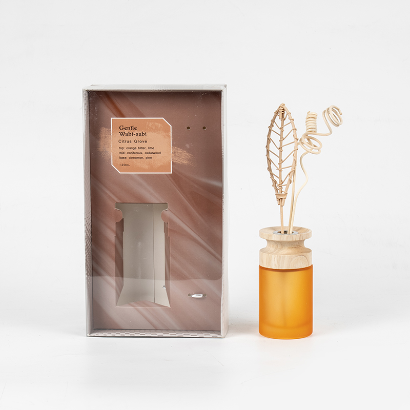 Vysoko cylindrická sklenená banka prémiový trstinový difúzor s dreveným tyčinkovým aromatickým difúzorom predajca